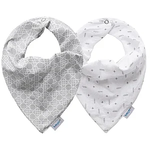 BABADOR BANDANA BABY JOY  CLASSICOS CINZA