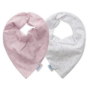 BABADOR BANDANA BABY JOY  CLASSICOS  ROSA