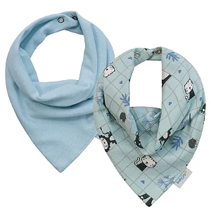 BABADOR BANDANA BABY JOY BICHOS AZUL