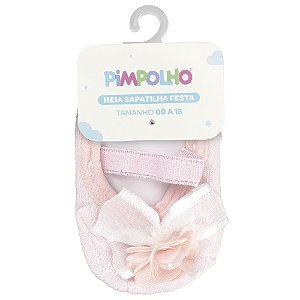 MEIA SAPATILHA FESTA PIMPOLHO ROSA 00 A 15