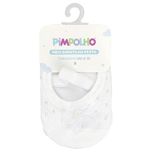 MEIA SAPATILHA FESTA PIMPOLHO BRANCO 00 A 15