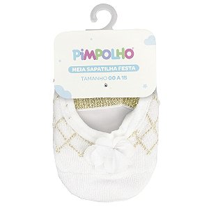 MEIA SAPATILHA FESTA PIMPOLHO DOURADO 00 A 15