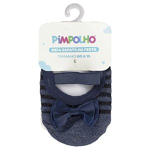 MEIA SAPATILHA FESTA PIMPOLHO MARINHO 00 A 15