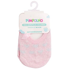 MEIA SAPATILHA PIMPOLHO ROSA 16/20