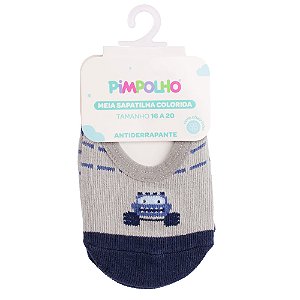 MEIA SAPATILHA PIMPOLHO CINZA 16/20