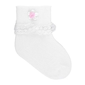 MEIA FESTA PIMPOLHO RENDINHA ROSA 21/25