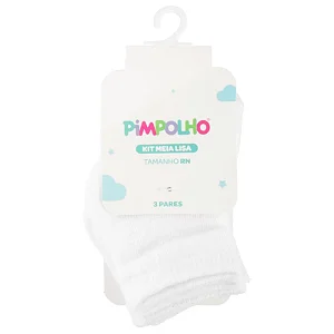 KIT MEIA PIMPOLHO LISA BR/AZUL RN