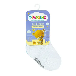 KIT MEIA PIMPOLHO LISA BR/AZUL 00 A 15