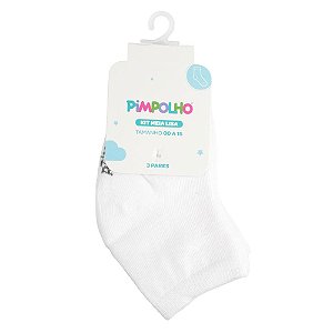 KIT MEIA PIMPOLHO LISA BRANCO 00 A 15