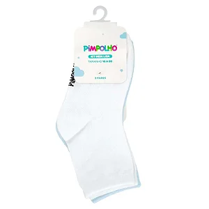 KIT MEIA PIMPOLHO LISA BR/AZUL 16/20