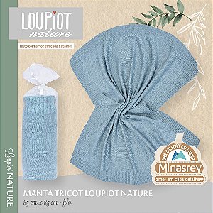 MANTA TRICOT LOUPIOT NATURE AZUL