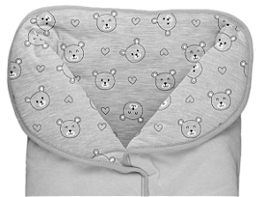 PORTA BEBE BUBLIM MALHAS URSOS