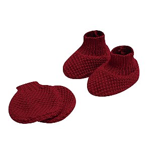 KIT SAPATO E LUVA FOFURA FOFINHO VERMELHO