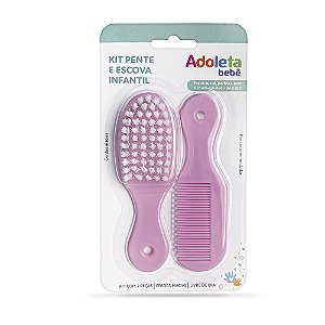 KIT PENTE E ESCOVA ADOLETA ROSA