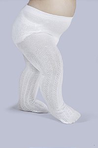 MEIA CALÇA DUCK TRABALHADA - FIO80 BRANCO PP