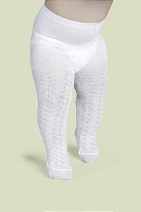 MEIA CALÇA DUCK TRABALHADA - FIO80 BRANCO PP
