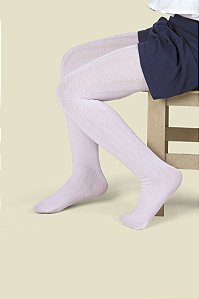 MEIA CALÇA DUCK TRABALHADA - FIO80 ROSA 3 A 4 ANOS