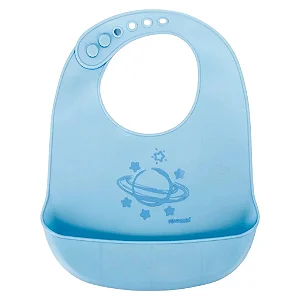 BABADOR BABY PEGA MIGALHAS SILICONE AZUL