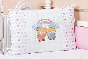 KIT DE BERÇO TIQUINHO CAPRICHO - DOCINHO ROSA