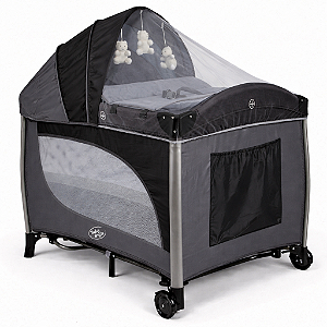 BERÇO BABY STYLE BALANÇO CINZA