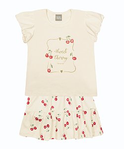 CONJUNTO KIKO KIKA 13956 CREME 2 ANOS