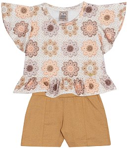 CONJUNTO RANDA MUNDU 10258 MARROM 2 ANOS