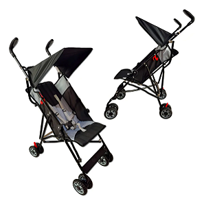 CARRINHO BABY STYLE TURIM PRETO - GUARDA CHUVA