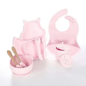 CONJUNTO SILICONE BABY STYLE ESQUILINHO ROSA