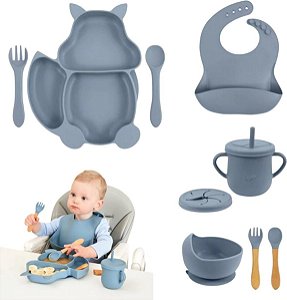 CONJUNTO SILICONE BABY STYLE ESQUILINHO AZUL