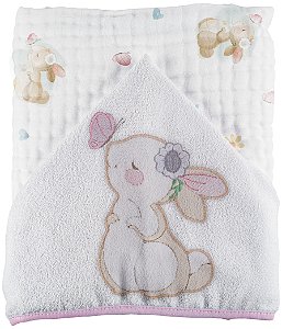 TOALHAO SOFT MAIS BABY JOY COELHA