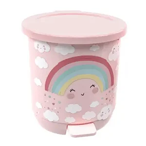 LIXEIRA PLASUTIL DECORA PEDAL - ARCO IRIS