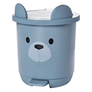 LIXEIRA PLASUTIL DECORA PEDAL - BEAR AZUL