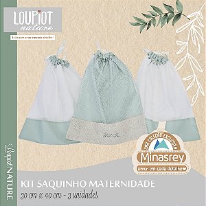 KIT SAQUINHO MATERNIDADE LOUPIOT NATURE VERDE