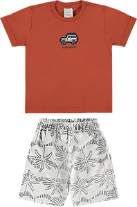 CONJUNTO PULLA BULLA 53771 TERRACOTA 3 ANOS