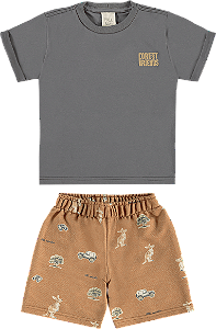 CONJUNTO PULLA BULLA 53774 CINZA 2 ANOS