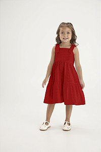 VESTIDO PULLA BULLA 53710 VERMELHO 2 ANOS