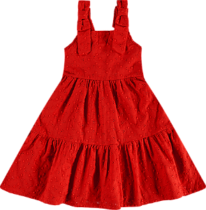 VESTIDO PULLA BULLA 53710 VERMELHO 1 ANO