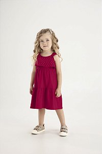 VESTIDO PULLA BULLA 53708 VERMELHO 2 ANOS
