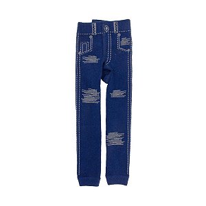CALCA LEGGING PIMPOLHO JEANS 0/5 MESES