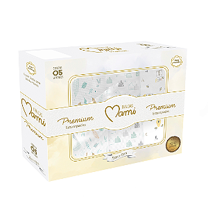Fralda Premium Mami C/ Bainha Estampada 70Cm X 70Cm Caixa - NEUTRO