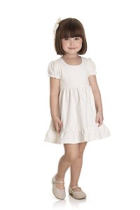 VESTIDO RANDA MUNDU 10632 OFF WHITE 3 ANOS