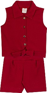 CONJUNTO RANDA MUNDU 10626 VERMELHO 2 ANOS