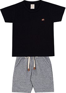 CONJUNTO RANDA MUNDU 10633 PRETO 1 ANO