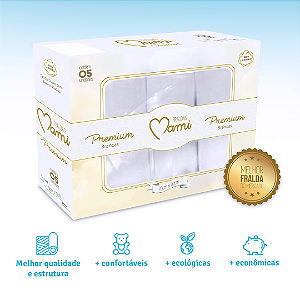 Fralda Premium Mami C/ Bainha Branca 70Cm X 70Cm Caixa