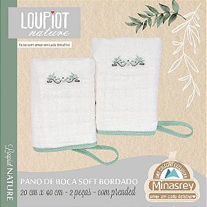 BABETE SOFT LOUPIOT NATURE COM PRENDEDOR DE CHUPETA -100%ALGODÃO