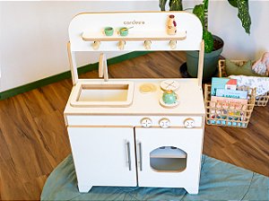 Mini Cozinha Montessori de Madeira | Brinquedo Educativo Infantil Sustentável