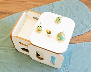 Conjunto Mesa e Cadeira Montessori Nuvem | Design e Durabilidade Infantis