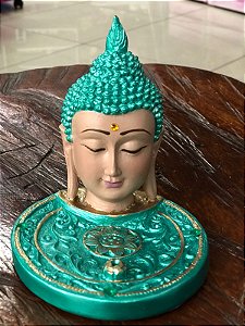 Incensário Busto Buda (verde cintilante)