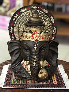 Busto Ganesha (marrom/dourado)