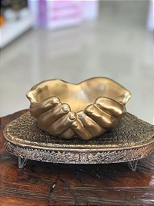 Mãos dar e receber (dourado)